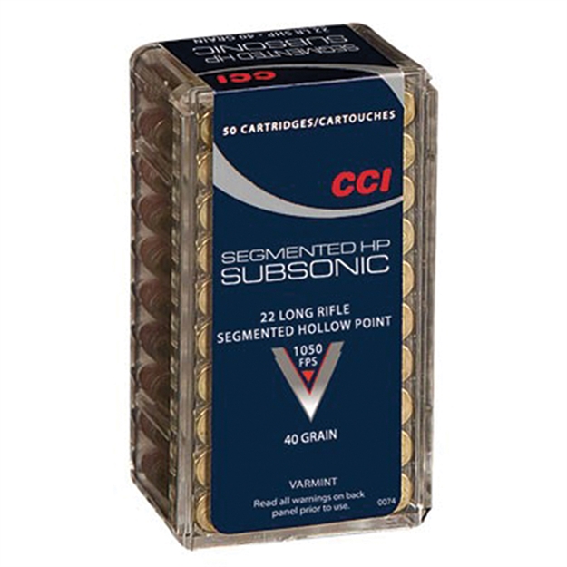 Picture of C.C.I. Rimfire 22 LR 40Gr Segmentd HP Sub-Sonic