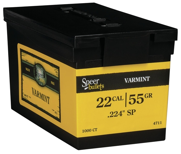 Picture of  Speer 4711 Varmint  22 Caliber .224 55 GR Soft Point Value Pack 1000 Box 076683047113