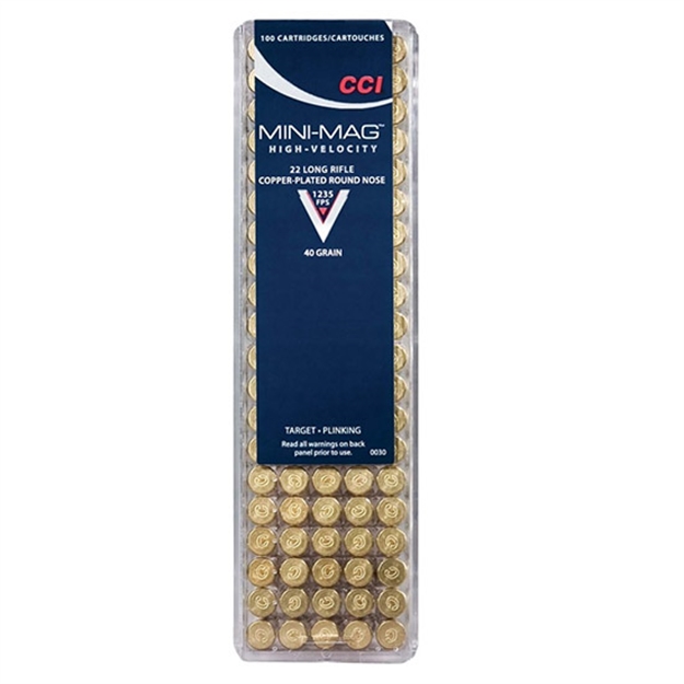 Picture of Cci/Speer Mini Mag HV Rimfire Ammo 22 Lr, Cprn, 40 Grains, 1235 Fps, 100 Rounds, Boxed 076683000309 -