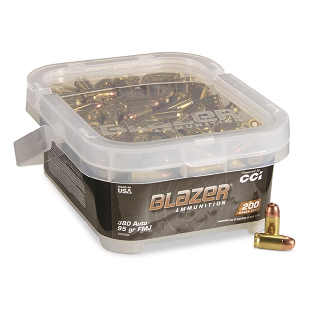 Picture of Cci/Speer Brass 380Acp 95Gr Fmj 200Rd Bucket