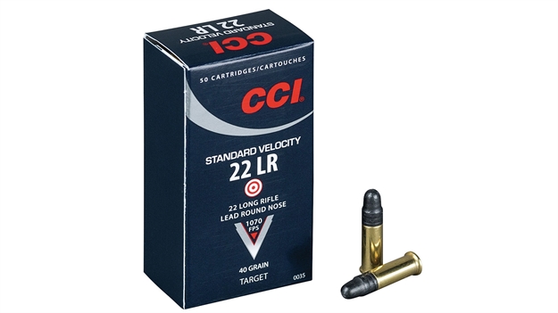 Picture of Cci/Speer Standard Velocity Rimfire Ammo 22 Lr, Lrn, 40 Grains, 1070 Fps, 50 Rounds, Boxed 076683000354 -