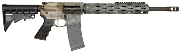 Picture of Ccr Crx16b Battle Flag Crx-16 SA 223/5.56 16" 30+1 Blk 6Pos Stk Battle Flag/Blk