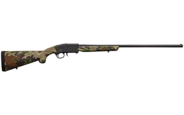 Picture of  Charles Daly 930336 101  Full Size 410 Gauge Break Open 3" 1Rd 26" Blued Steel Barrel & Receiver, Fixed Woodland Camo Synthetic Stock
