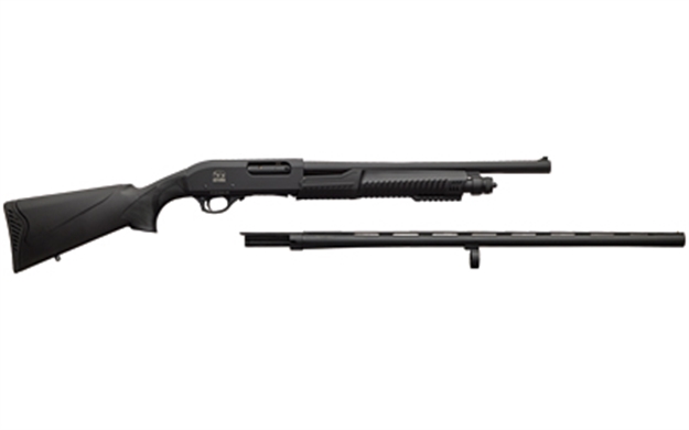 Picture of Chiappa Firearms 930374 301 Field/Tactical Full Size 12 Gauge Pump 3" 5+1 18.50/28" Black Steel Vent Rib Barrel, Black Aluminum Receiver, Black Synthetic Stock 930.374