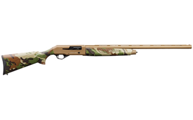 Picture of  Charles Daly 930328 601  12 Gauge 4+1 3" 28" Vent Rib Barrel, Flat Dark Earth Finish Aluminum Receiver, Woodland Camo Synthetic Stock, Includes 3 Choke Tubes