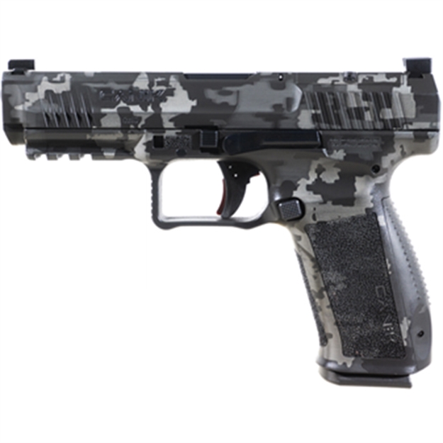 Picture of  Canik Hg5636dgydn Mete Sft 9Mm Luger 4.46" 20+1/18+1, Dark Gray Digital, Picatinny Rail Frame, Serrated Optic Cut Slide, Interchangeable Backstrap Grip, Case & Holster Included 787450843226