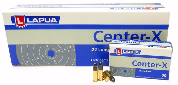 Picture of Lapua Center-X Ammunition 22 Long Rifle 40 Grain Lead Round Nose 500Rd