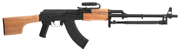 Picture of  Century Arms Ri4988n Aes-10B Rpk 7.62X39mm 30+1 21.50" Heavy Match Grade Barrel, Black Receiver, Wood Furniture, Clubfoot Style Stock, Carry Handle, Bipod