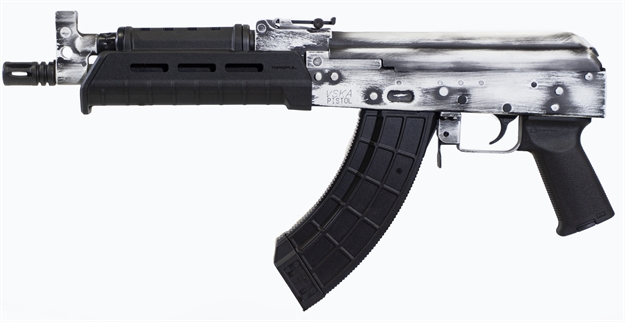 Picture of  Century Arms Hg7673n Draco  7.62X39mm 30+1 6.25" Black Threaded Barrel, Black Magpul AK Handguard, Distressed White Cerakote Steel Receiver, Black Polymer Grip, Right Hand