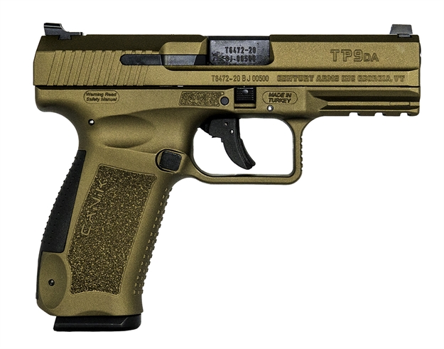 Picture of Canik Tp9da Semi Auto Pistol, 9Mm, 4.07" Bbl, Burnt Bronze Frame/Burnt Bronze Cerakote Slide Sa/Da, 18+1, Warren Sights HG4873BN