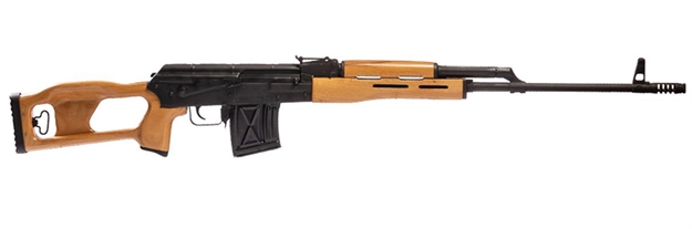 Picture of  Century Arms Ri035n Psl  7.62X54mmr 10+1 24.50" Chrome-Lined Steel Barrel, Black Stamped Receiver, Brown Fixed Thumbhole Stock (Romanian Built)