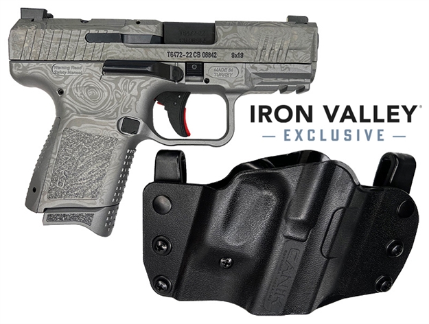 Picture of Century Arms Century Arms Canik Tp9 Elite Sub-Compact, 9Mm Luger, 3.6", Damascus Silver, (1) 12-Rd &Amp; (1) 15-Rd, Ivs Exclusive HG5610DS-N