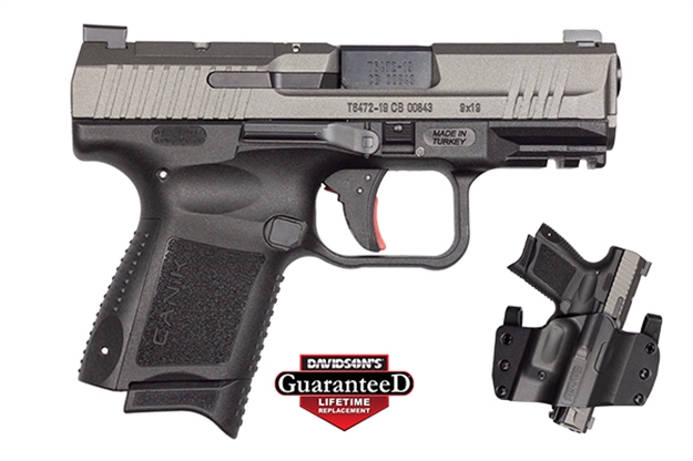 Picture of Canik Hg5610tn Tp9 Elite Subcompact 9Mm Luger 3.60" 15+1,12+1 Black Frame With With Optic Cut Tungsten Gray Cerakote Steel Slide, Interchangeable Backstrap Grip & Picatinny Rail HG5610T-N 787450596733