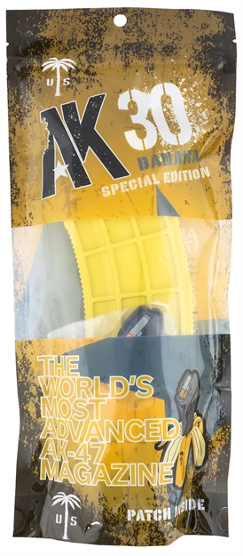 Picture of  US Palm Ma1196a AK  30Rd 7.62X39mm Fits Ak-47 Banana Yellow Polymer *Worn