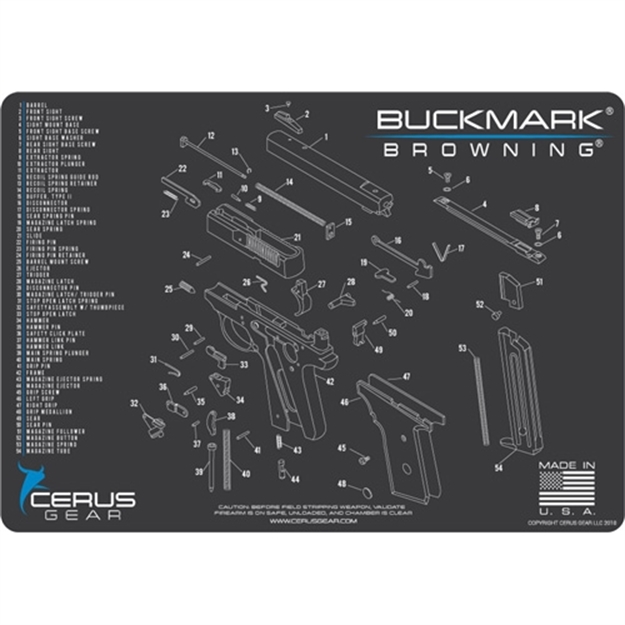 Picture of Cerus Gear Gear 3Mm Promats 12"X17" Browning Buckmark Sch Char Gry