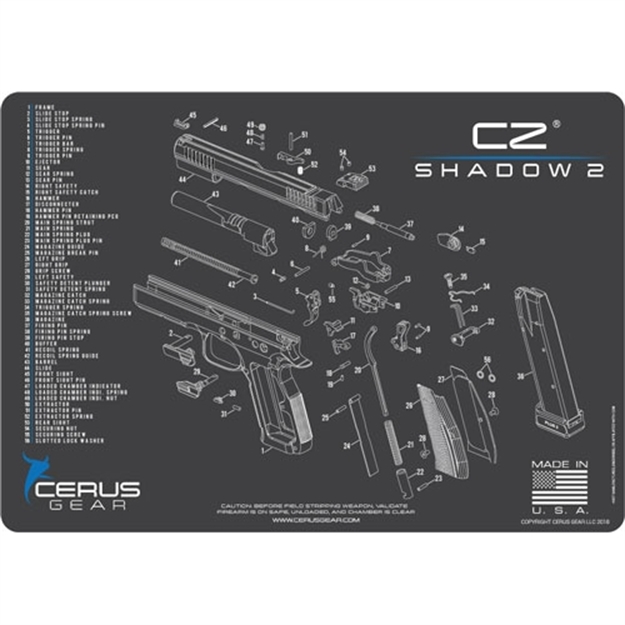 Picture of Cerus Gear Gear 3Mm Promats 12"X17" CZ P10c Schematic Char Grey
