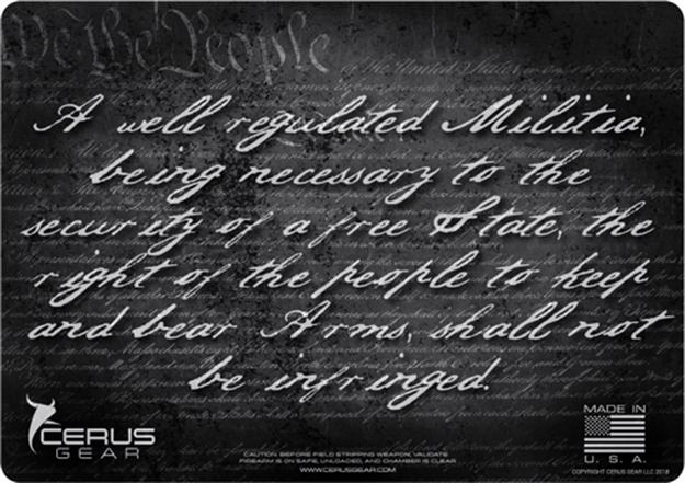 Picture of Cerus Gear Gear 3Mm Promats 12"X17" Right TO Bear Arms Blk Distrss