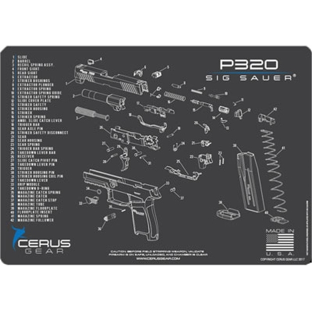 Picture of Cerus Gear Gear 3Mm Promats 12"X17" Sig320 Schematic Char Gray