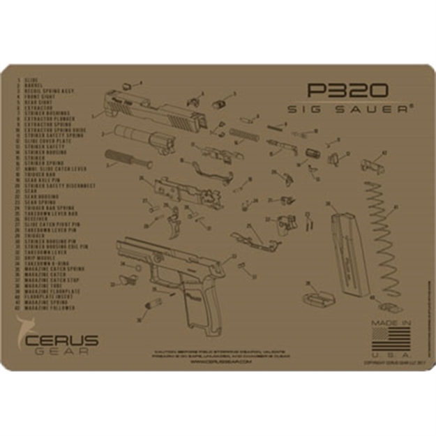 Picture of Cerus Gear Gear 3Mm Promats 12"X17" Sig320 Schematic Coyote