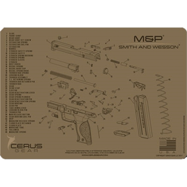 Picture of Cerus Gear Gear 3Mm Promats 12"X17" S&W M&P Schematic Coyote