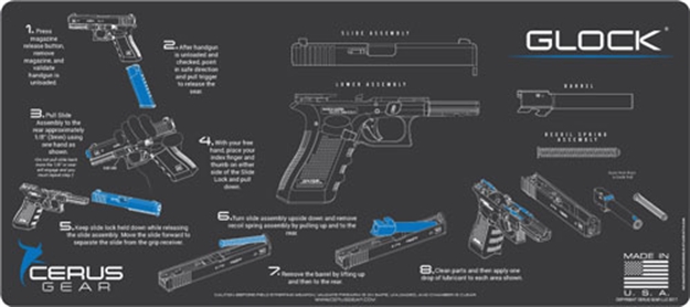 Picture of Cerus Gear Gear 3Mm Promats 12"X27" Glock Instructional Char Gray