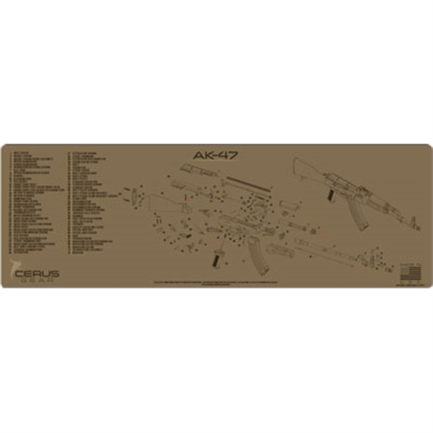 Picture of Cerus Gear Gear 3Mm Promats 12"X36" Ak47 Schematic Coyote