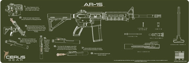 Picture of Cerus Gear Gear 3Mm Promats 12"X36" Ar-15 Instructional OD Green