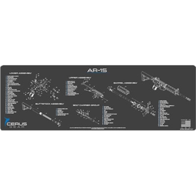 Picture of Cerus Gear Gear 3Mm Promats 12"X36" Ar-15 Schematic Char Gray