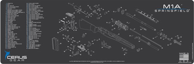 Picture of Cerus Gear Gear 3Mm Promats 12"X36" M1a1 Schematic Char Grey
