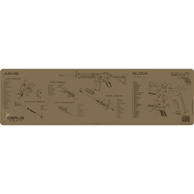 Picture of Cerus Gear Gear 3Mm Promats 14"X48" Ar-15/Glock Schematic Coyote