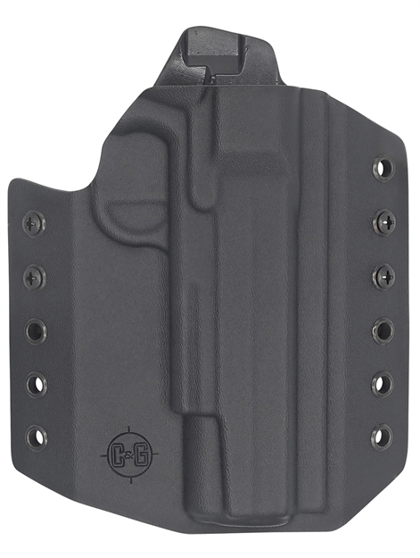 Picture of  C&G Holsters 0354100 Covert  Owb Black Kydex Belt Loop Fits Sig 1911 Rail 5" 819828020745