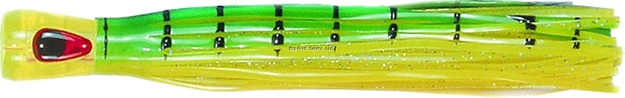 Picture of C&H Alien Trolling Lure, Pink/Silver Vinyl Skirt, Concave Head, Hologram Eye, 7.5 IN