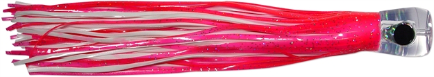 Picture of C&H Alienxl Trolling Lure, Pink/White Skirt, Concave Head, Hologram Eye, 10.5 IN