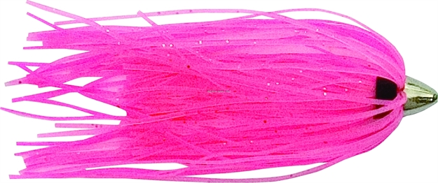 Picture of C&H King Buster Lure,  Pink/Pink Silver Fleck Skirt, 1/8 OZ Head, 2.5 In, 3 PC