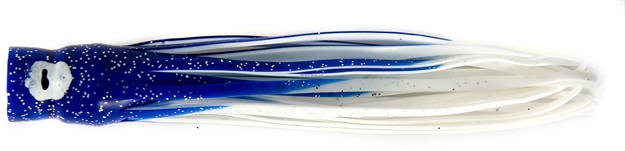 Picture of C&H Lil Bubbler Trolling Lure, Blue/White Belly Skirt, Concave Head, 5.5 IN
