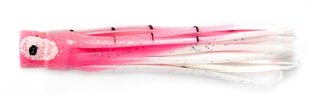 Picture of C&H Lil Bubbler Trolling Lure, Pink/White Belly Skirt, Concave Head, 5.5 IN