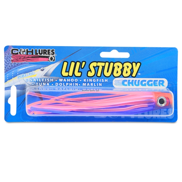 Picture of C&H Lil Stubby Chugger Lure, Blue/Pink, 5.5 IN (14 Cm)