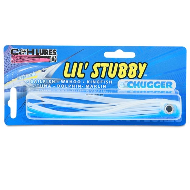Picture of C&H Lil Stubby Chugger Lure, Blue/White, 5.5 IN (14 Cm)