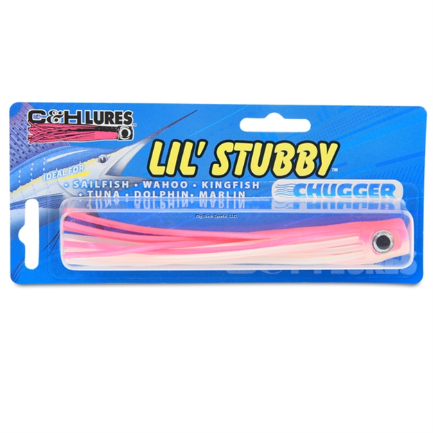 Picture of C&H Lil Stubby Chugger Lure, Pink/White, 5.5 IN (14 Cm)