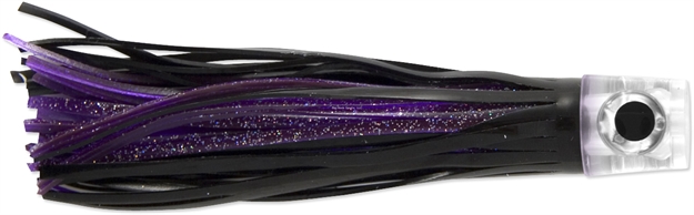 Picture of C&H Lil Stubby Trolling Lure, Black/Purple Skirt, Flat Head, 5.5 IN