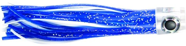 Picture of C&H Lil Stubby Trolling Lure, Blue/White Skirt, Flat Head, 5.5 IN