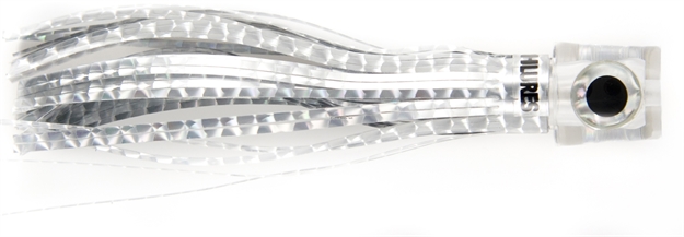 Picture of C&H Lil Stubby Trolling Lure, Silver Mylar Skirt, Flat Head, 5.5 IN