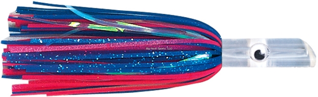 Picture of C&H Lil Swimmer Pre-Rigged Trolling Lure, Blue/Pink Pearl Skirt, 7/0 Hook, 100 LB Mono, 6 FT