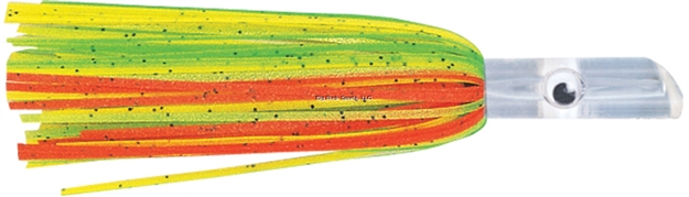 Picture of C&H Lil Swimmer Pre-Rigged Trolling Lure, Chartreuse/Green/Orange Skirt, 7/0 Hook, 100 LB Mono, 6 FT