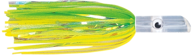 Picture of C&H Lil Swimmer Pre-Rigged Trolling Lure, Green/Chartreuse/Blue Skirt, 7/0 Hook, 100 LB Mono, 6 FT