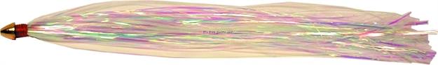 Picture of C&H Pearl Baby Long Trolling Lure, Style Pbl, Pearl Tinsel Skirt, 1/8 OZ Head, 8 IN (20.3 Cm)