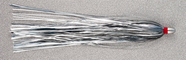 Picture of C&H Pearl Baby Long Trolling Lure, Style Pbl, Silver Tinsel Skirt, 1/8 OZ Head, 8 IN (20.3 Cm)