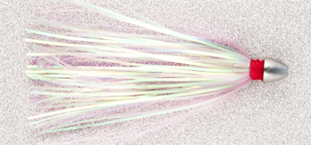 Picture of C&H Pearl Baby Trolling Lure, Pearl Tinsel Skirt, 1/8 OZ Head, 2.5 IN