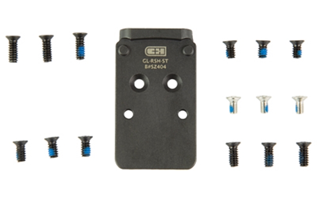 Picture of  C&H Precision Glrshst V2 Steel Mil/Leo Adapter  Black Zinc Trijicon/Holosun Pattern Footprint 616943734645