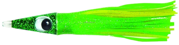 Picture of C&H Tuna Tango Trolling Lure, Green/Yellow Skirt, 1.75 OZ (49.6 G) Head, 5.75 IN (14.6 Cm)